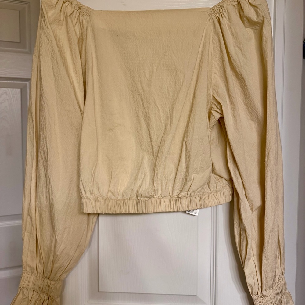 Levi's Cream Long-Sleeve Square-Neck Top